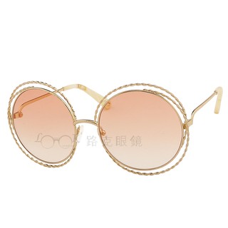 【LOOK路克眼鏡】Chloé 太陽眼鏡 螺旋金屬線圈 粉色 CE114ST 724