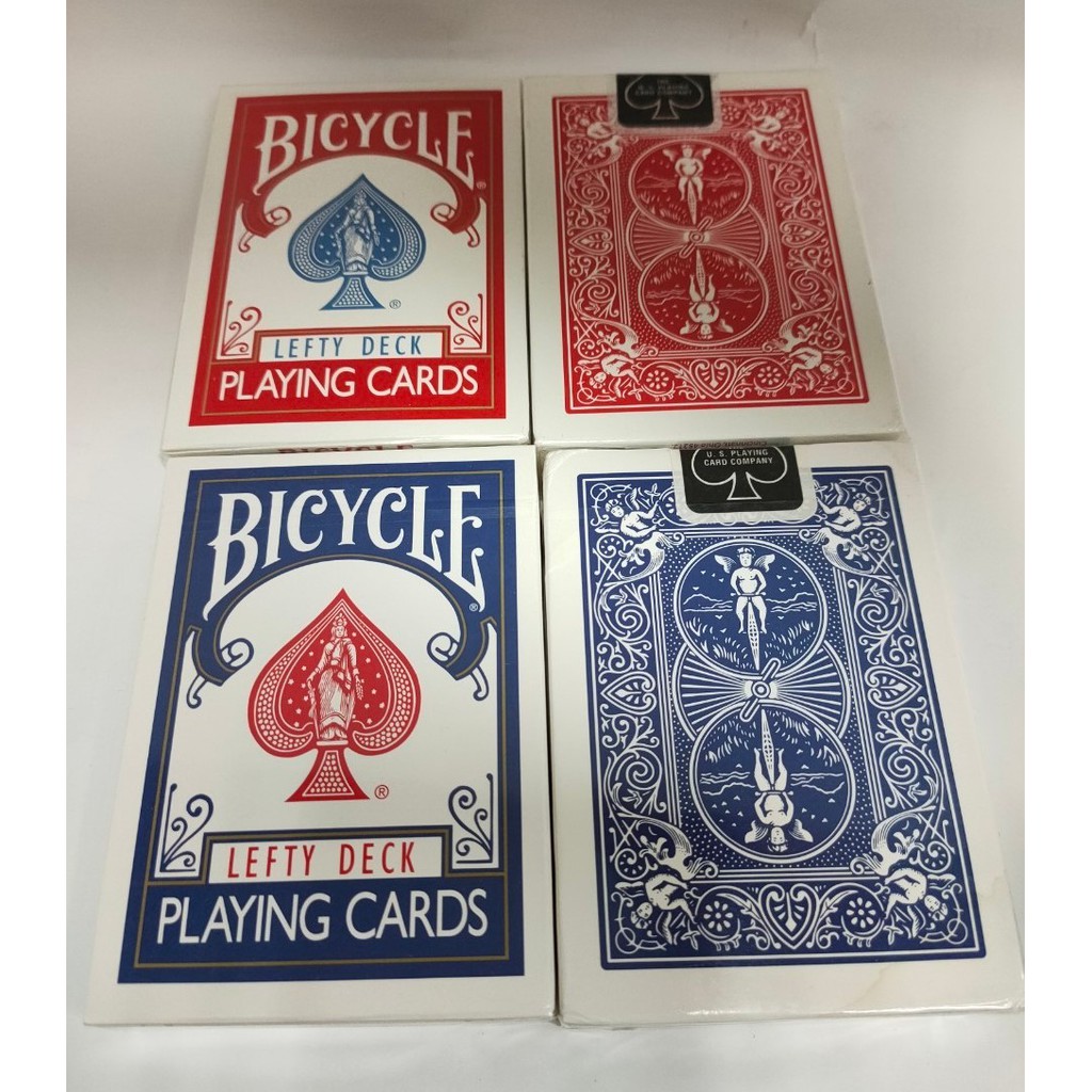 【USPCC 撲克】撲克牌BICYCLE lefty deck限量版 紅及藍，共二色（牌盒壓角）