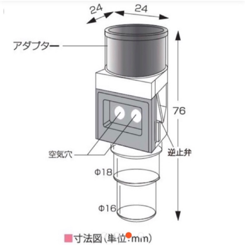 阻氣閥 沼氣棒 日本進口 DPC-1416阻氣閥 室內機排水管沼氣剋星(簡易環保包裝)