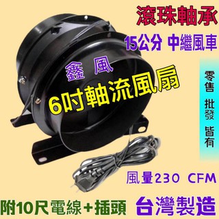 模型噴漆專用 6吋 軸流扇 排風機 抽風機 鼓風機 含10尺電線插頭 臺灣製 6吋風機 導風管中繼站專用 抽風扇 排風