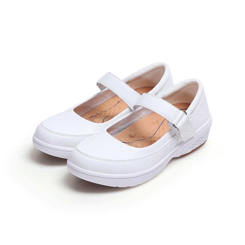 11健康天使-白色、女款(女鞋、護士鞋、平底鞋)-足行健智能按摩鞋