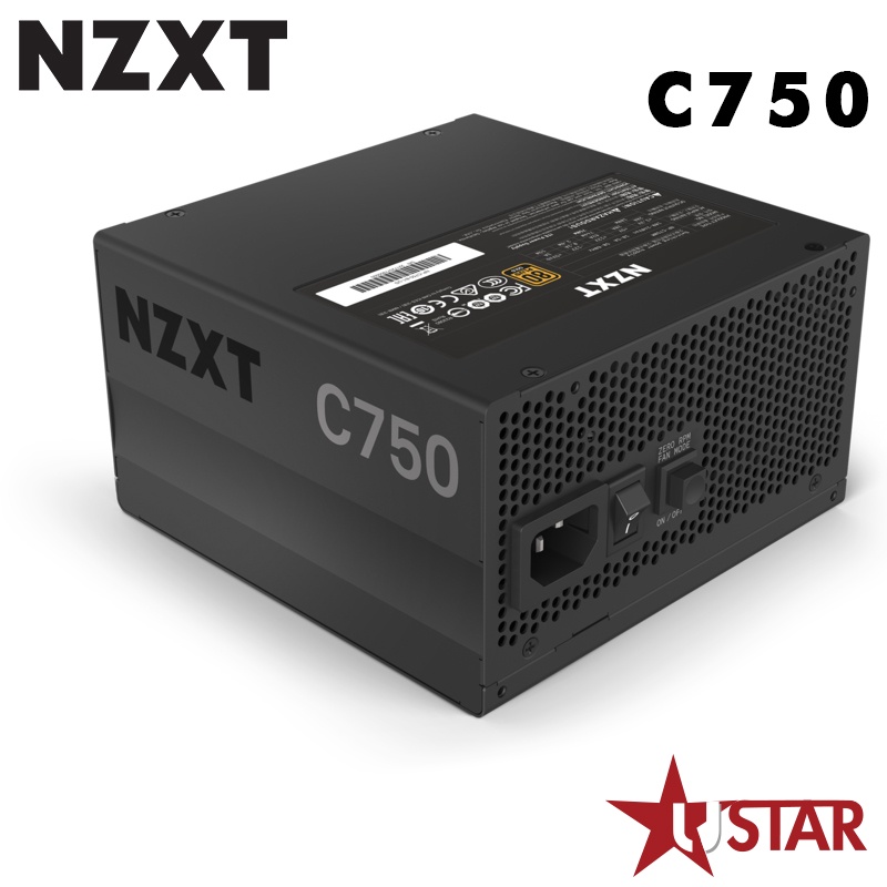 NZXT恩傑 C750 金牌 750W 全日系電容 全模組 電源供應器 C650 海韻 NP-C750M-TW