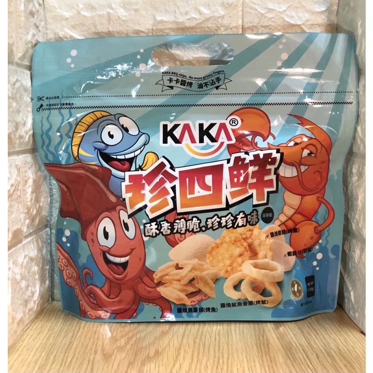 『限定』KAKA珍四鮮餅乾 冠軍魷/蝦
