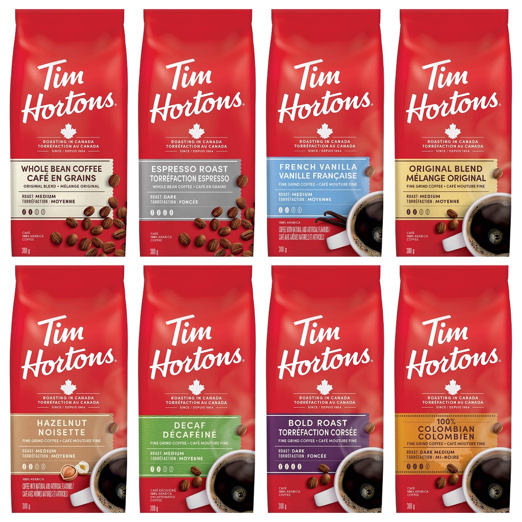 🍁加拿大直送🍁 Tim Hortons 咖啡粉 咖啡豆 300g裝 (咖啡機/手沖 皆可使用)