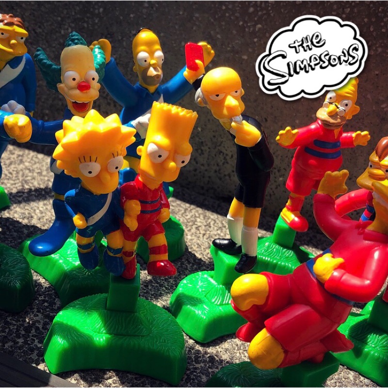 美國卡通辛普森家庭the Simpsons 漢堡王老玩具足球系列美式復古擺飾收藏模型公仔荷馬霸子花枝 蝦皮購物