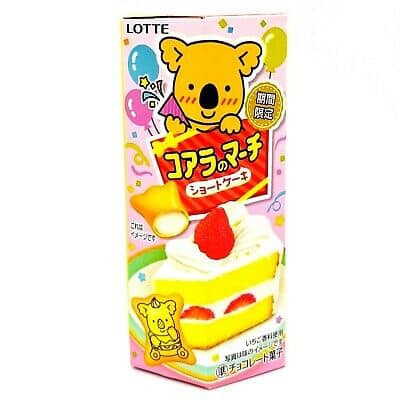 即期品+幸福兔+日本樂天小熊餅乾 期間限定 草莓蛋糕口味貨號4903333214617
