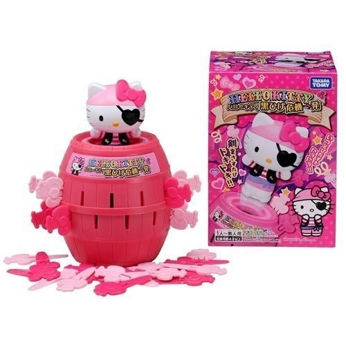 阿虎會社 超夯日本Takara Tomy Hello Kitty凱蒂貓 益智桌遊 危機一發 Kitty海盜 海盜桶