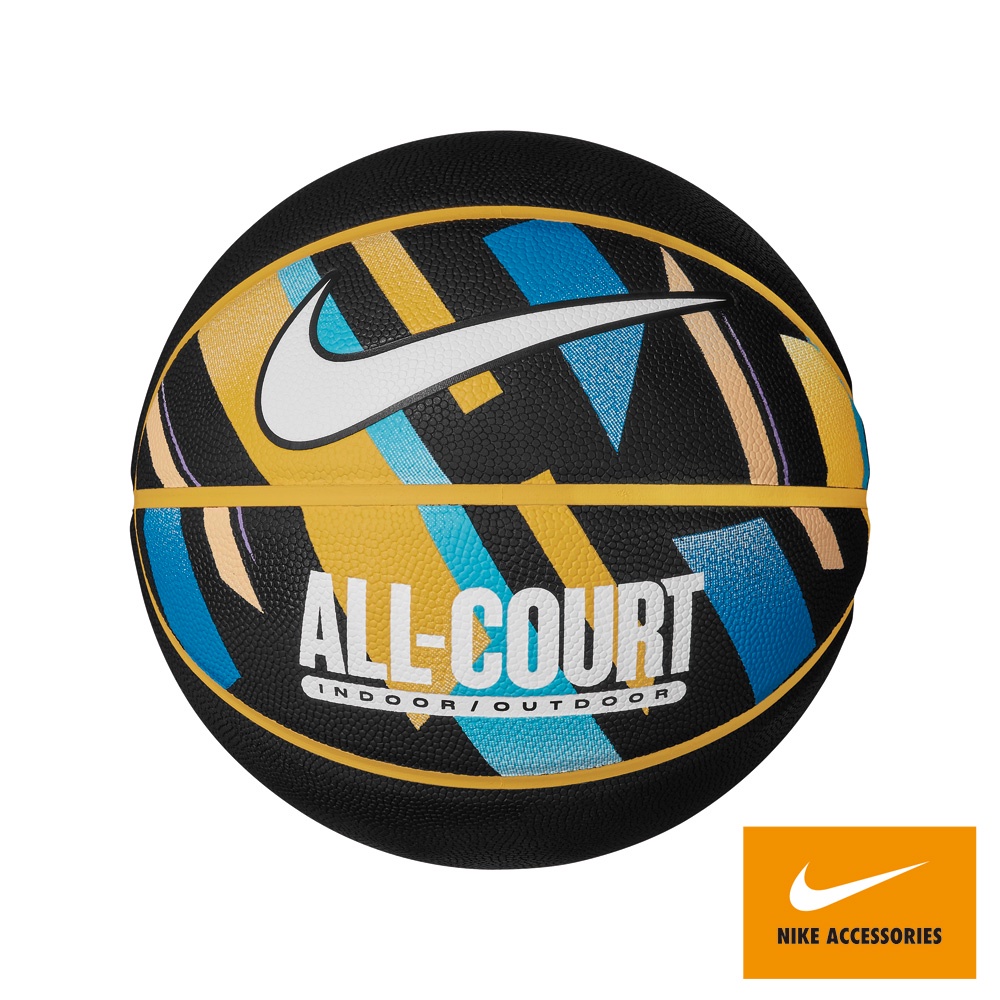 NIKE 籃球 7號球 EVERYDAY ALL COURT 8P GRAPHIC 黑黃藍 N100437093307