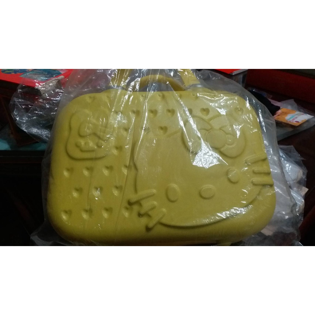 【全新】超稀有 黃色Hello Kitty凱蒂貓KT硬殼 化妝箱14寸卡通手提箱子小行李箱旅行手拎皮箱