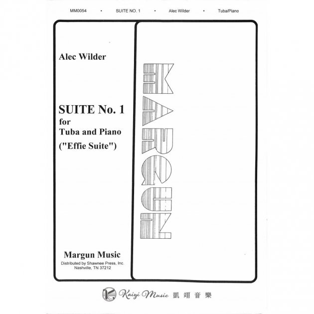 【凱翊︱HL】懷德爾：第1號組曲"艾菲組曲"低音號與鋼琴伴奏譜附低音號獨奏譜Wilder："Effie Suite"