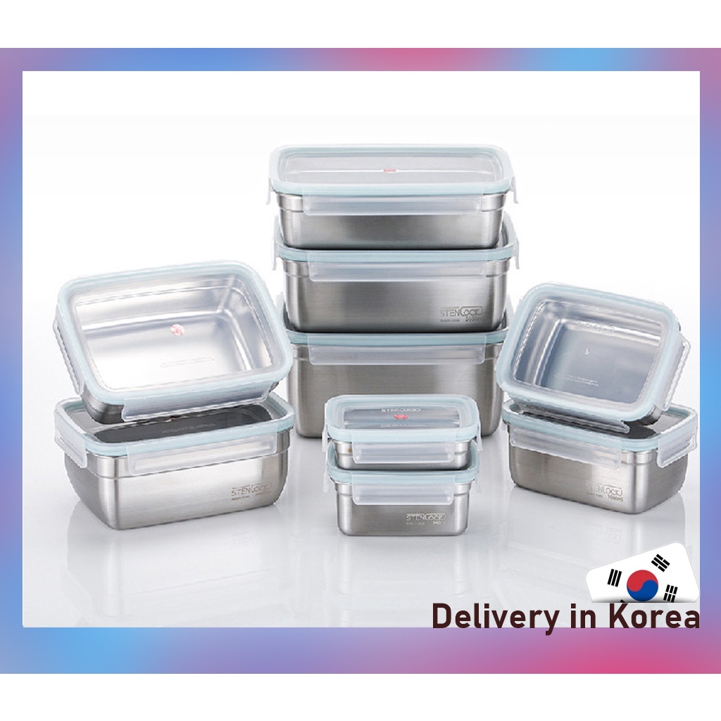 韓國製 Stenlock 純色 Pure 304不鏽鋼保鮮盒 餐盒 便當盒