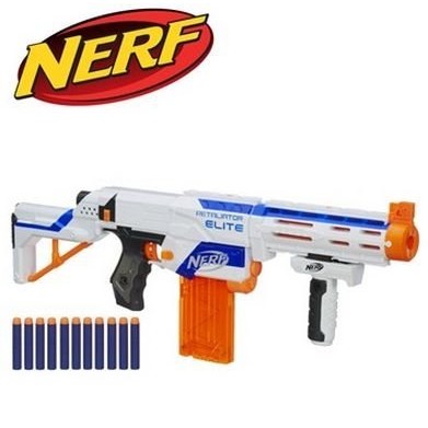 《Tomo屋》NERF 白 復仇者四合一衝鋒槍 橘板機 ( zombie strike 菁英 彈夾 彈匣組 子彈)