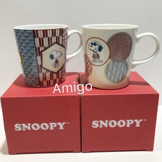 《Amigo》日本 Peanuts Snoopy 史努比 史奴比 青海波 水杯 馬克杯 瓷杯 杯子 陶瓷杯