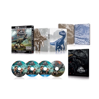 鐵盒[藍光先生4K] 侏羅紀世界2 : 殞落國度 UHD+3D+BD+DVD 四碟版 ( 傳訊 ) - 侏儸紀世界2