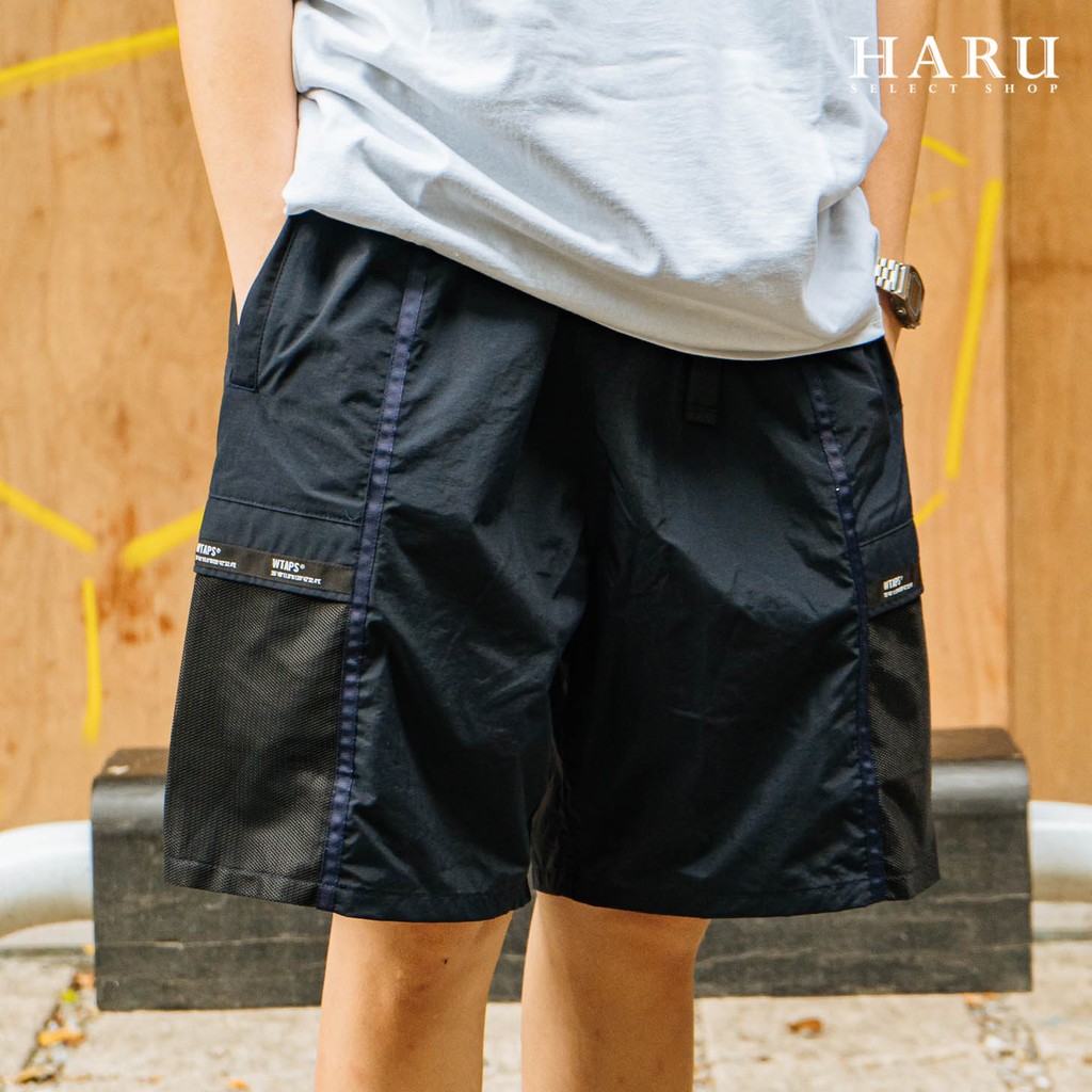 ☆HAru☆WTAPS UDT SHORTS NYLON TAFFETA 尼龍 腰帶 徽標 網眼袋 黑 深藍 灰 短褲