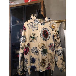 Supreme Jewels Hooded Sweatshirt Cream 鑽石 滿版 FW18 S號