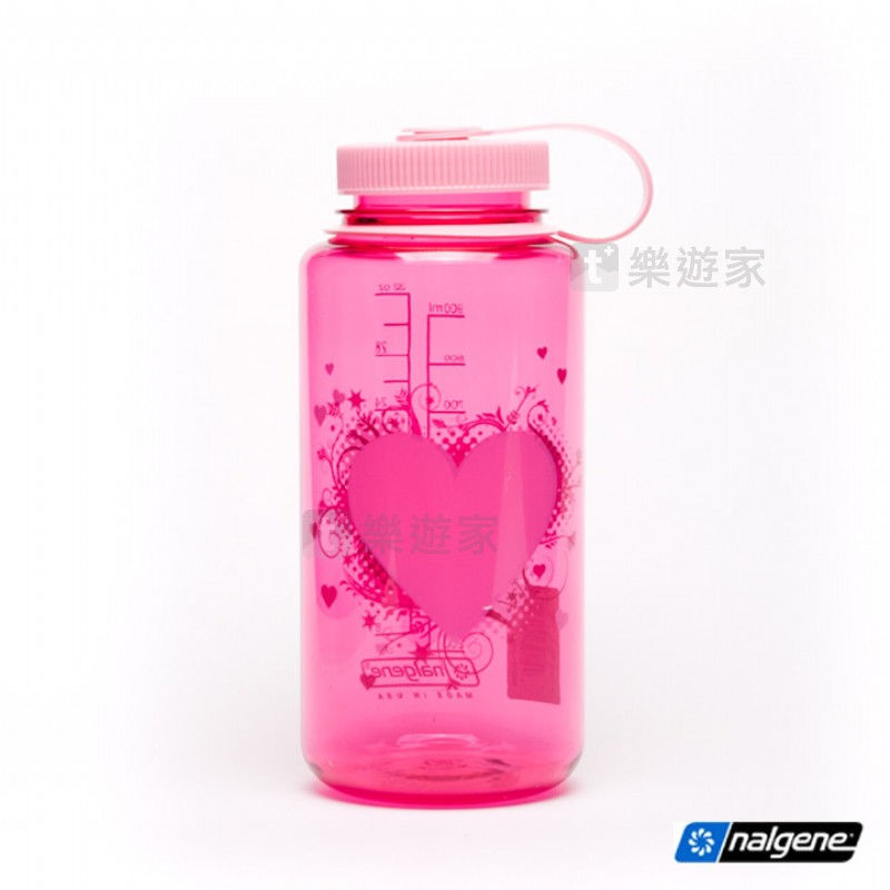 [款式:NG6820100171]NALGENE 1000CC TRITAN 寬嘴限量水壺 (粉肝心)