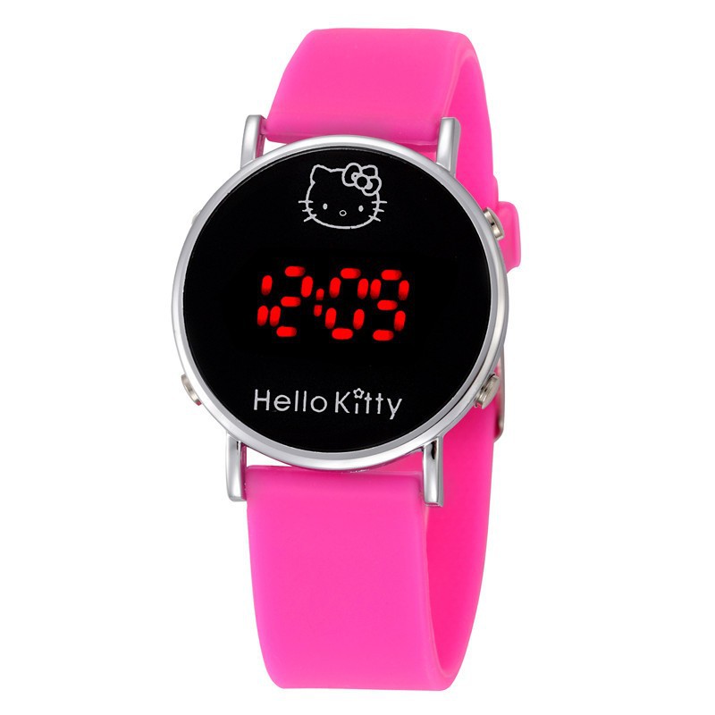 現貨熱銷款韓國hello Kitty Led卡通電子手錶潮流學生時尚運動手錶創意女錶硅膠手錶果凍表交換禮物 蝦皮購物