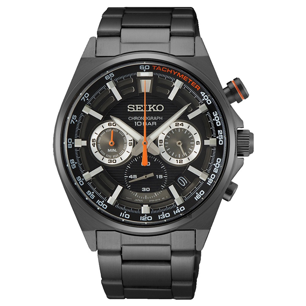 【SEIKO精工】CS系列 SSB399P1 鋼錶帶 三眼計時男錶 8T63-00T0SD 黑 41mm 台南 時代鐘錶