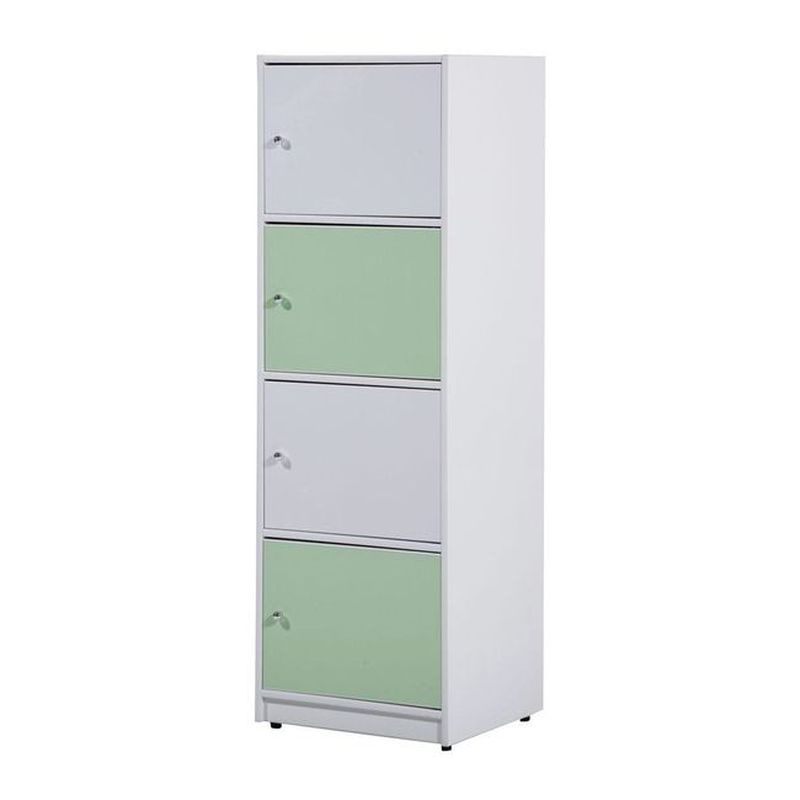 【PA1008-03】四門塑鋼置物櫃 (PW-004)(綠白門、白色)(桃園以南請詢運費)