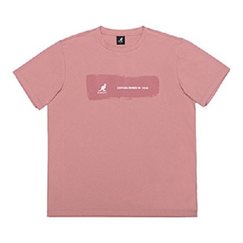 KANGOL 男女款粉色休閒短袖上衣-NO.6125100941