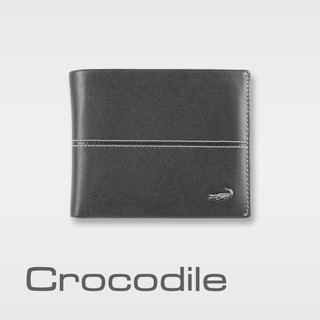 Crocodile 鱷魚皮件 男皮夾 短夾 真皮 素面軟皮 抽取式子夾 Classic經典系列 0203-36041