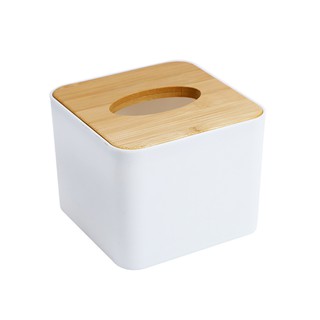 9763 木紋蓋方型面紙盒 北歐原木極簡約家居 日式樸素創意面紙盒 衛生紙巾盒
