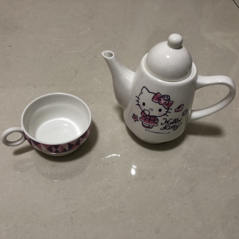Hello Kitty 全新茶壺 茶杯組