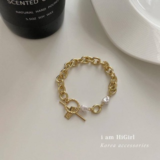 <現貨>::13AM::韓國復古珍珠項鍊個性簡約巴洛克手鍊歐美冷淡風毛衣鏈