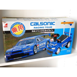 日本 NISSAN SKYLINE GTR R34 CALSONIC 童車 學步車 滑步車 兒童 乘用 東瀛戰神