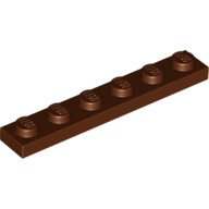 【金磚屋】LEGO 樂高零件 紅棕色 10個一包 Plate 1 x 6 3666