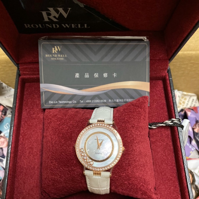 降售！！！全新 ROUND WELL 浪威錶 時尚名伶快樂鑽腕錶
