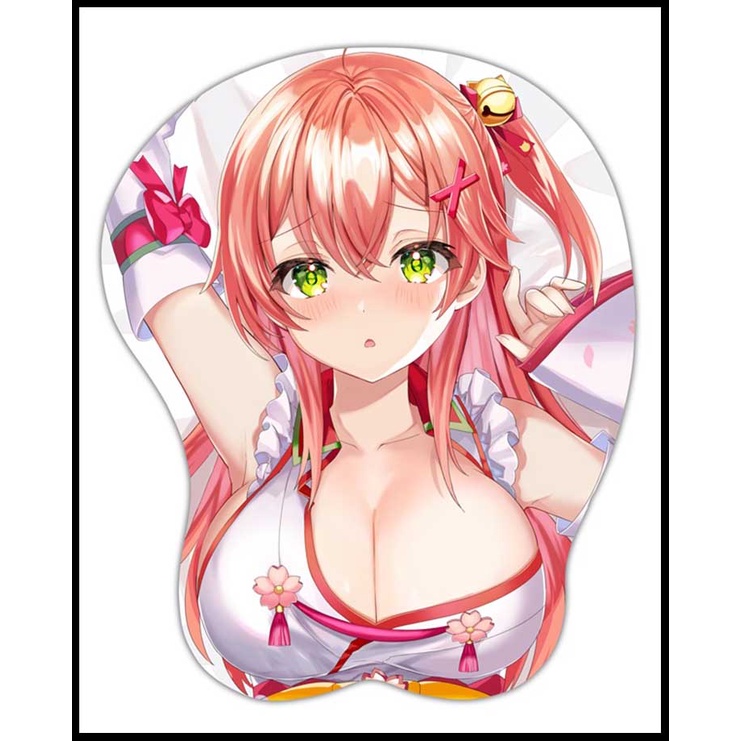 日版胸部滑鼠墊立體滑鼠墊hololive 櫻巫女さくらみこもつぬき もつぬきほるもん Miko B0297 蝦皮購物
