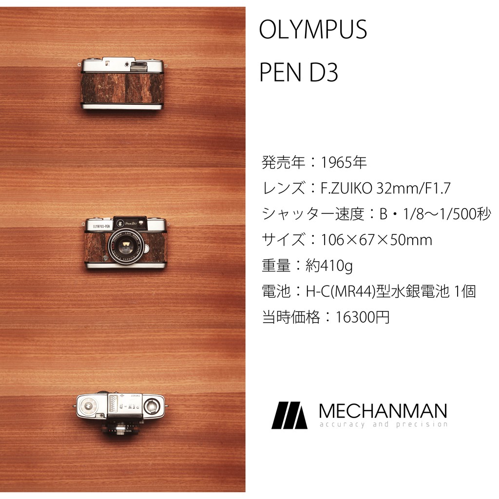 mechanman LAB吃底片的銀鹽老相機olympus pen d3(135底片半格片幅)