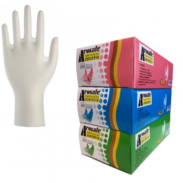 獨家好禮🥰  Arosafe A116 透氣顆粒塑膠手套 卡好A116型 透明顆粒PVC手套