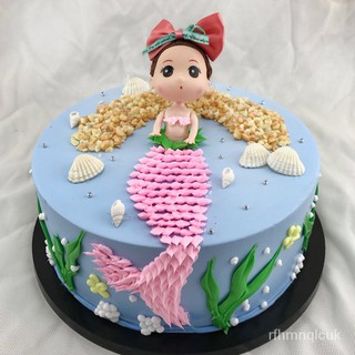 定製/仿真蛋糕/蛋糕模型/卓越品質仿真蛋糕模型 新款美人魚蛋糕 卡通美人魚公主蛋糕模型