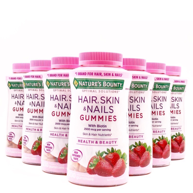 【預購】Nature's Bounty - Hair、Skin &amp; Nails GUMMIES 草莓軟糖