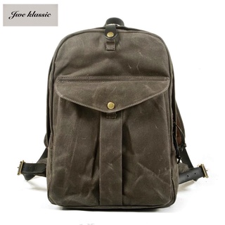Jwe Klassic美式手工復古重磅油臘帆布後揹包 復刻Filson