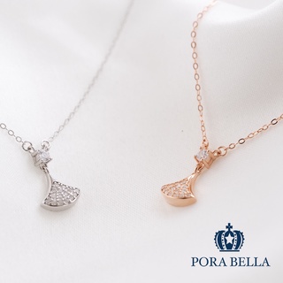 <Porabella>925純銀鋯石項鍊 幾何 百搭焦點 誘惑性感 純銀鍊 純銀項鍊 Necklace