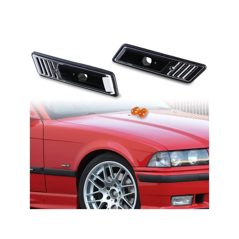 煙熏SMOKE燈泡側燈中繼器指示燈 寳馬BMW E30 M3 E32 E34 E36用1992-1996年適用