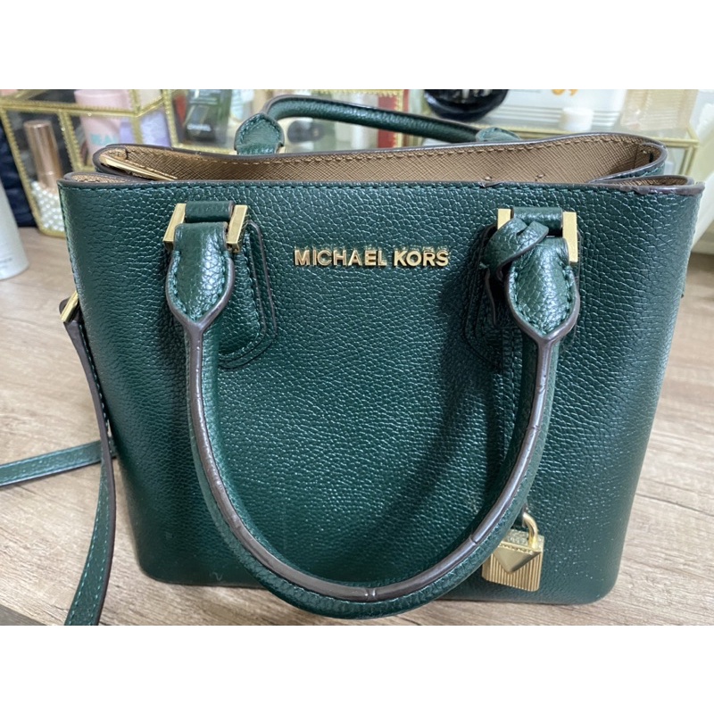 Michael Kors MK鎖頭包 深綠 正品