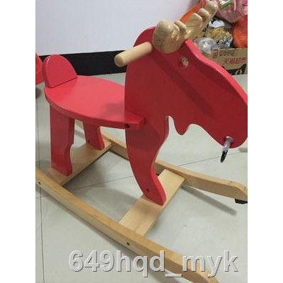 現貨/☇﹍兒童搖馬實木搖搖椅寶寶玩具宜家IKEA艾克拉小木馬搖搖馬周歲禮物