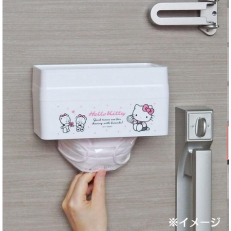 日本製 凱蒂貓 磁吸式  磁石  口罩收納盒 底部可抽取 口罩收納