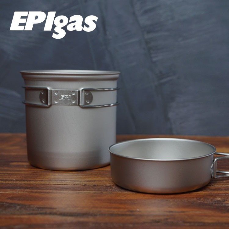 【日本 EPIgas】BP鈦鍋組 (一鍋一蓋) #T-8004  鍋子/炊具/戶外/登山/露營/鈦金屬