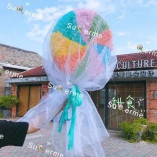【現貨】爆款巨型彩虹棒棒糖玫瑰花/情人節/畢業花束