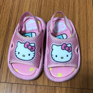 女童hello kitty粉紅拖鞋13