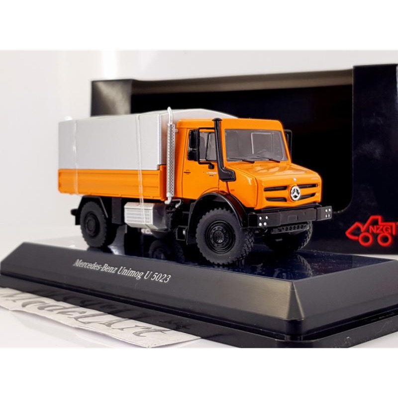 【模型車藝】1/50 NZG Mercedes-Benz Unimog U5000 U 5023越野卡車 Orange橘