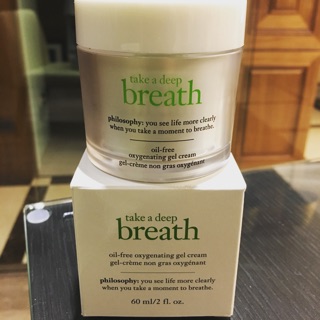 【塑膠空罐】肌膚哲理 Philosophy 深呼吸活氧防護系列 無油凝霜 take a deep breath 60ml