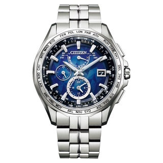 CITIZEN 星辰 AT9098-51L 日本藍(東京藍) 限量光動能 鈦金屬萬年曆三眼電波對時腕錶 / 42.7mm