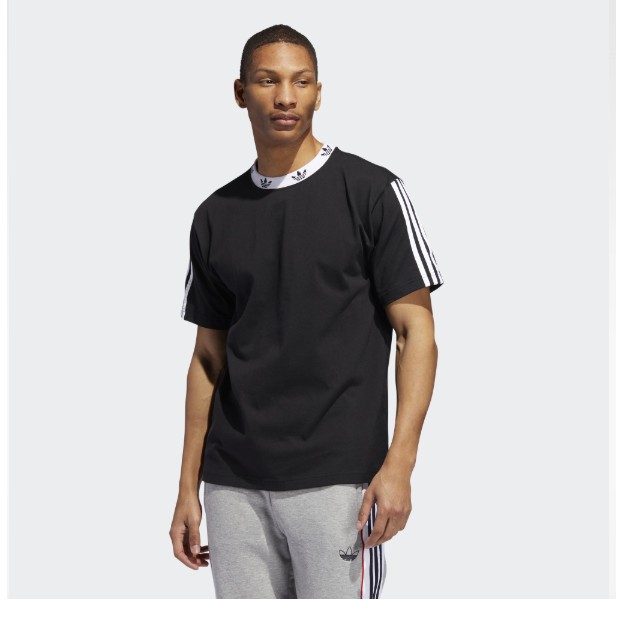 adidas trefoil ribbed tee